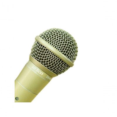 Microfone Leson Ls-58 Metalico Champanhe Cardioide Cabo...