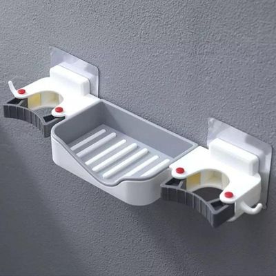 Suporte Para Sabonete Vassoura Rodo De Parede Branco