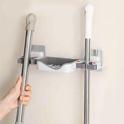 Suporte Para Sabonete Vassoura Rodo De Parede Branco