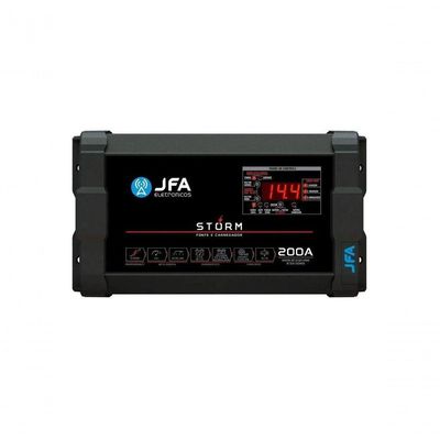 Fonte E Carregador De Bateria Jfa 200a Storm Plus Mono 220v