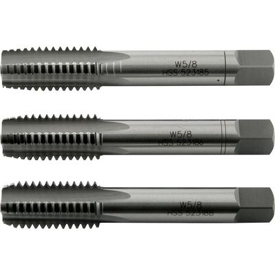 Macho Manual Aço Rápido 5-8'' Bsw Jogo 3 Peças Vonder Plus