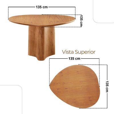 Mesa 135cm Laminado Com 4 Cadeiras Noronha Moderna Jade Imbuia Naturale