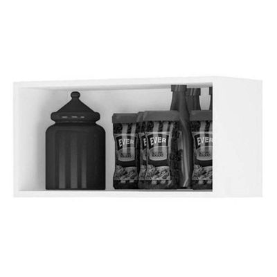 Armário Aéreo Para Geladeira 1 Porta 60cm Preto