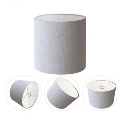 Cúpula Abajur Cilíndrica Cp-7010 ø25x25cm Rustico Cinza