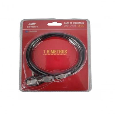 Trava Para C3tech Cs-30 Com Chave 1,8 Metros Preto