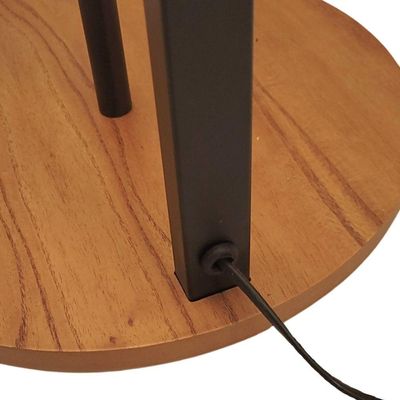 Luminária Abajur De Chão Salone Decorativa Em Aço Carbono Preto Com Cúpula