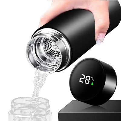 Garrafa Inox Digital 480ml Termometro Termica Display Lcd Bebida Quente Gelada Portatil Academia