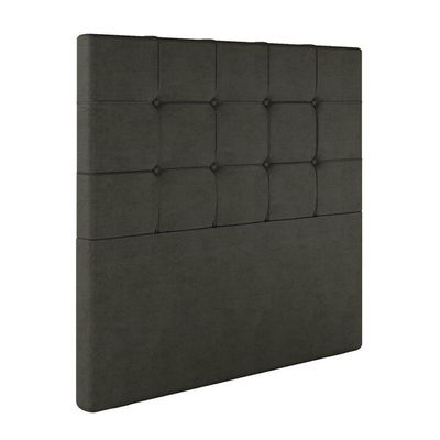 Cabeceira Estofada Casal 140 Cm Safira Veludo Marrom