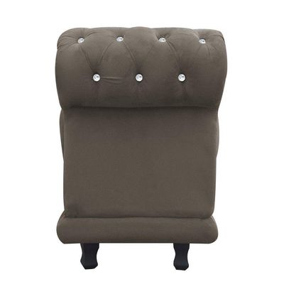 Recamier Barcelona Suede com Strass Marrom Rato
