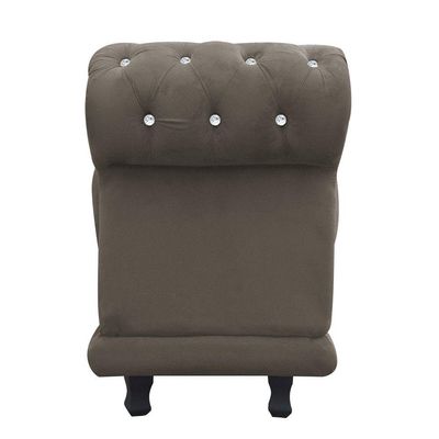 Recamier Barcelona Suede com Strass Marrom Rato