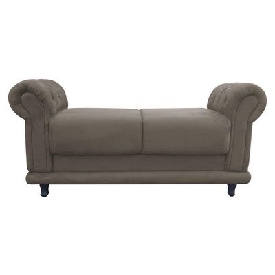Recamier Barcelona Suede com Strass Marrom Rato