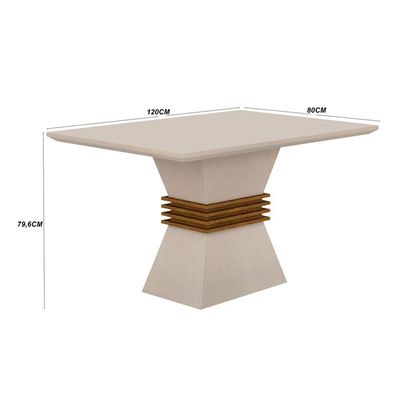 Sala De Jantar Lucy Com 4 Cadeiras Grécia Rufato