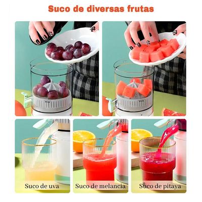 Espremedor Extrator Suco Laranja Limão Frutas Portatil Usb verde