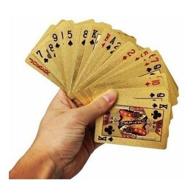Baralho Dólar Poker Cartas Jogos D'água Dourado