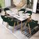 Kit 06 Cadeiras de Jantar e Estar Living Estofada Nadja L02 Suede Verde Musgo - Lyam Decor