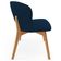 Kit 04 Cadeiras de Jantar e Estar Living Estofada Mia L02 Suede Azul Marinho - Lyam Decor