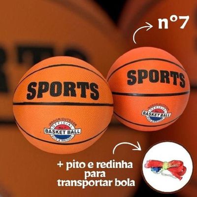 Bola Basquete Peso Tamanho Sports Oficial Numero 7 Basketball Quadra Laranja Treinamento Escola