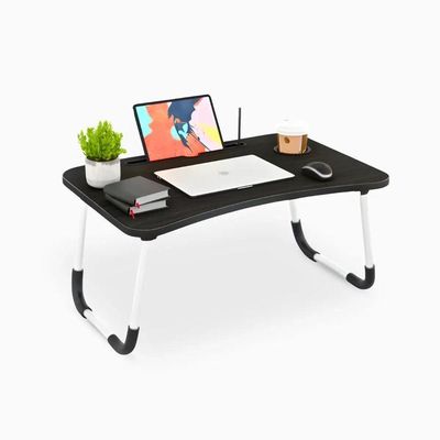 Mesa Colo Portátil Dobrável Suporte Multiuso - Preto