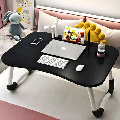 Mesa Colo Portátil Dobrável Suporte Multiuso - Preto