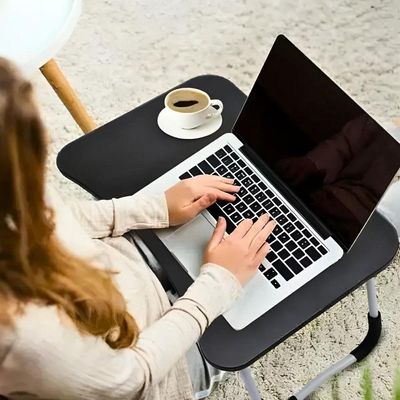 Mesa Colo Portátil Dobrável Suporte Multiuso - Preto