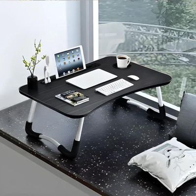 Mesa Colo Portátil Dobrável Suporte Multiuso - Preto
