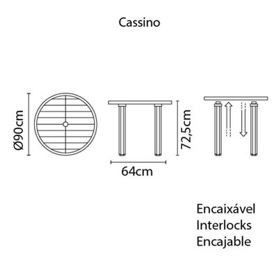 Mesa Tramontina Cassino Branco