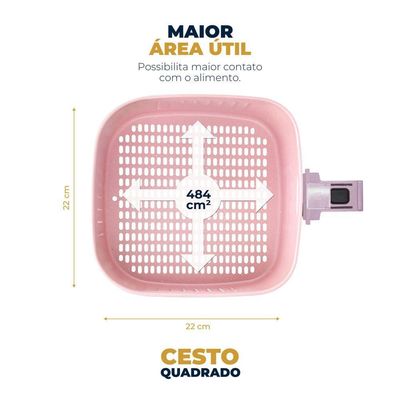 Air Fryer Rosa Britânia 5,5L Sem Óleo 1500W BAFE53 110V