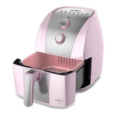 Air Fryer Rosa Britânia 5,5L Sem Óleo 1500W BAFE53 110V