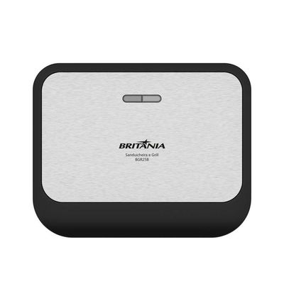 Sanduicheira E Grill Britânia Inox 2 Em 1 BGR25B 220V