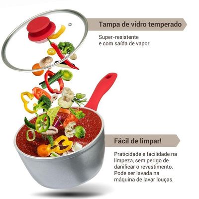 Panela Philco 3L Redstone com Tampa de Vidro - PPN22A
