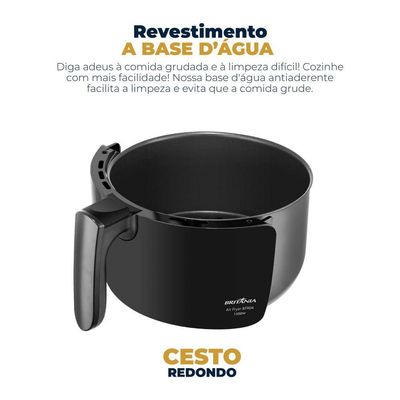Air Fryer Britânia 3,8L Bella Cuccina Sem Óleo 1500W BCFR04 110V