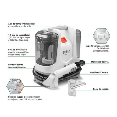 Extratora De Sujeira Philco 2 Em 1 1600W PEX20A 220V