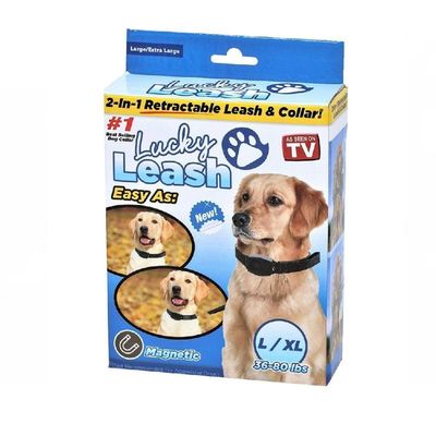 Guia Coleira Magnetica Cachorro 2 Em 1 Retratil Alca Caes Gatos Treinamento Adestramento Lucky Leash