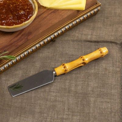 Conjunto De Talheres Copa E Cia Para Queijo 3 Peças Garbo Bamboo Silver