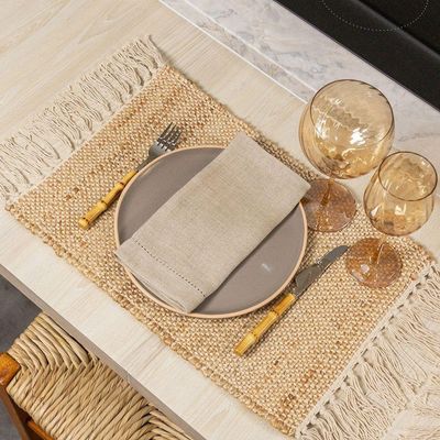 Conjunto De Talheres De Sobremesa Copa E Cia 4 Peças Garbo Bamboo Natural Garfo - Bamboo Silver