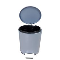 Lixeira Redonda com Pedal Multiuso Aço 3 litros - Cinza Matte