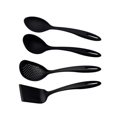 Jogo De Utensílios Tramontina Ability Preto Em Nylon 4 Peças