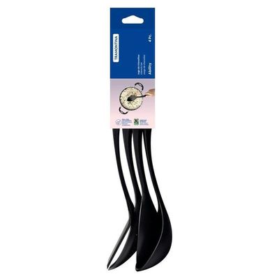 Jogo De Utensílios Tramontina Ability Preto Em Nylon 4 Peças