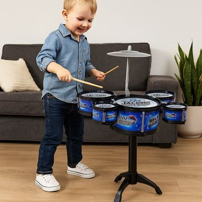 Mini Bateria de Brinquedo com 5 Tambor - Sortida