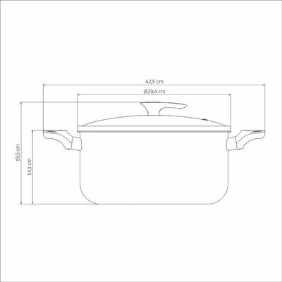 Caçarola Tramontina Milazzo Alumínio 28cm Com Revestimento Antiaderente Starflon Max Amêndoa