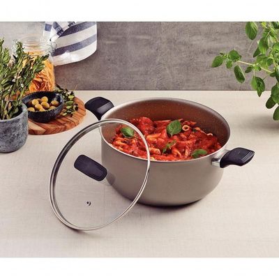 Caçarola Tramontina Milazzo Alumínio 28cm Com Revestimento Antiaderente Starflon Max Amêndoa