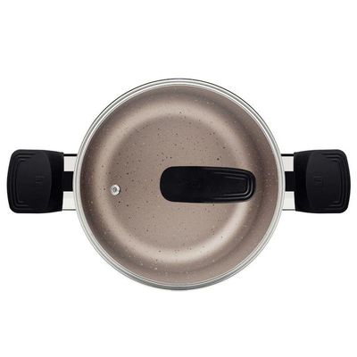 Caçarola Tramontina Milazzo Alumínio 28cm Com Revestimento Antiaderente Starflon Max Amêndoa