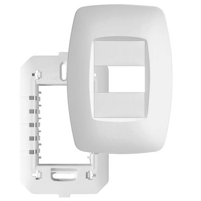 Placa 4"" X 2"" Com Suporte 1 Módulo Horizontal Elegance - 2511 - Fame Placa C-suporte 4x2 1 Modulo Elegance Fa