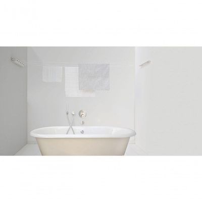 Varal Retrátil De Roupas Para Parede Em Aço Inox 22m Brabantia Branco