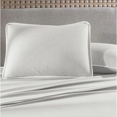 Jogo Cama King 4 Pcs Algodão Malha Fio Penteado Altenburg Branco
