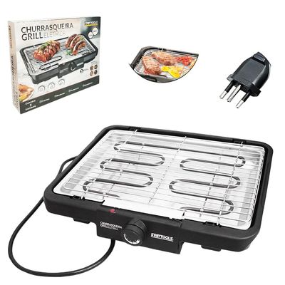 Churrasqueira Elétrica Grill com Grelha Removível 127V - Preta
