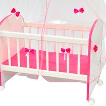 Kit 02 Berços Para Boneca Magia C02 Brinquedo Infantil Branco Rosa - Lyam Decor