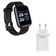 Kit 1 Smartwatch D13 Preto Esportivo + 1 Base De Carregador