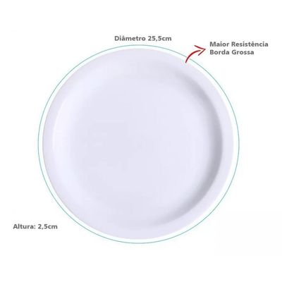 Kit 12 Pratos De Mesa Porcelana Iguaçu almoço jantar Germer