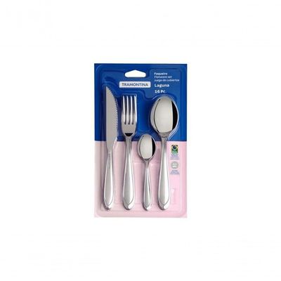 Faqueiro Tramontina Laguna Aço Inox Com Facas Para Churrasco 16 Peças